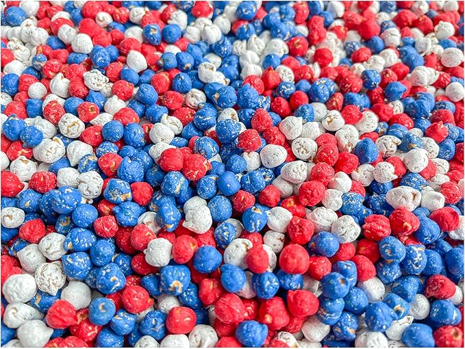 Colored Chickpeas for Sensory Play and Sensory Bins - Many Different Seasonal Colors (2 Cups, Patriotic)
