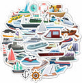 100 Pcs Boat Stickers, Sailboat Stickers - Sailboat Party Favors, Boat Gift, Gifts for Women & Men