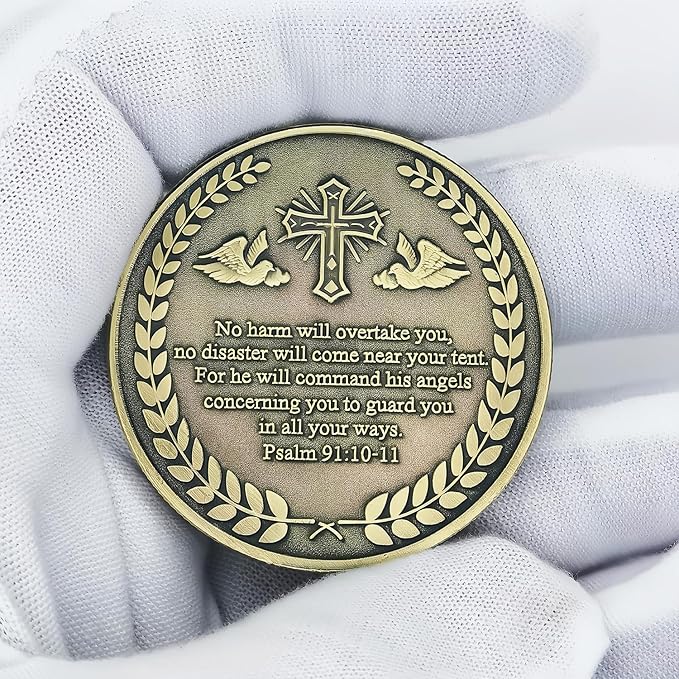 Archangel Saint Michael Challenge Coin Religious Coins Christian Collectors Coin (Pack of 6)