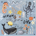 Wee Gallery Floor Puzzle, 24-Piece Jumbo Jigsaw Puzzles for Toddlers, Early Learning Activity, Cognitive and Fine Motor Skills Development, Learning Toys for Toddlers, Ocean Life