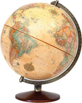 Replogle World Globe with Stand, 12 Inch diameter with 3-D Raised Relief Texture. Perfect for Children And Kid's Classroom and home Decor, Made In USA. (Presscraft Antique)