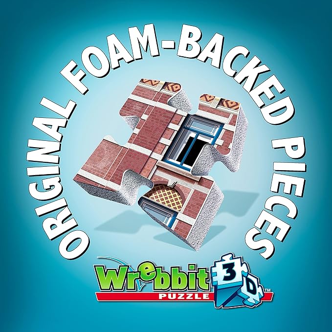 Wrebbit3D Hotel 3D Puzzle | Urbania Collection | 295 Jigsaw Puzzle Pieces | Charming and Unique Streetscape of a Small Town