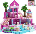 GobiDex 100PCS Magnetic Blocks Princess Building Toys for Girls 3+, Magnet Pink Castle STEM Sensory Playsets for Toddler Kids Birthday Gifts
