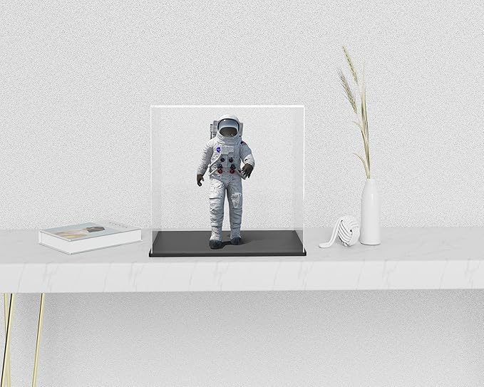 Fully Assembled Acrylic Display Case, 6 Inch Clear Acrylic Box for Display Collectible, Countertop Alternative Glass Case for Home Storage and Organizing Toys