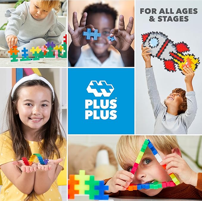 Plus-Plus - HEXEL Bubblegum - Fidget Sensory Puzzle Toy - Travel Friendly, Quiet Stress and Anxiety Relief for Kids/Adults