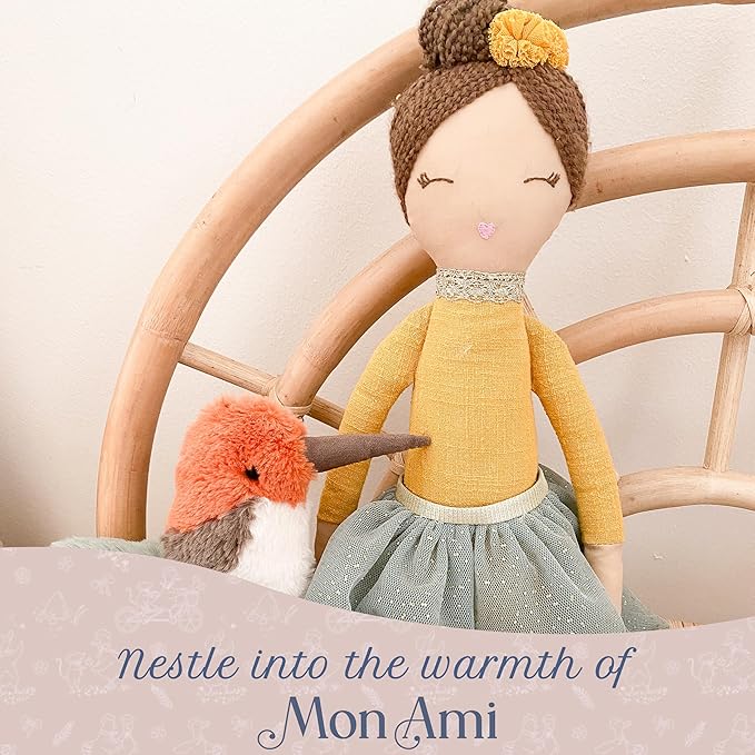 MON AMI Francesca Polynesian Princess Doll – 22 Inches Soft Plush Stuffed Doll for All Ages | Cuddly Toy, Nursery & Bedroom Décor | Elegant Baby Shower, Birthday Essential
