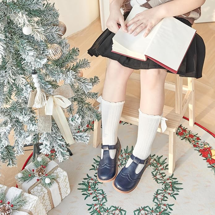 Felix & Flora Toddler Little Girl Mary Jane Dress Shoes - Ballet Flats for Girl Party School Shoes
