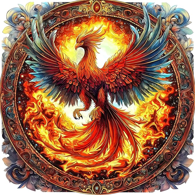 500 Piece Puzzles for Adults, Phoenix Rising Jigsaw Puzzles 500 Pieces, Difficult Challenging Unique Family Adults Puzzle, 20x20 Inch