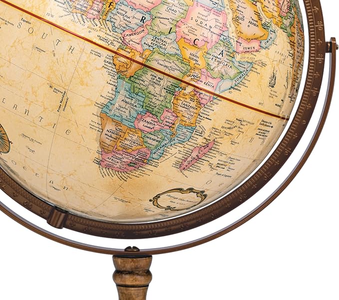 Replogle Treasury 12" Floor and Desktop Geographic Convertible Globe (Antique)