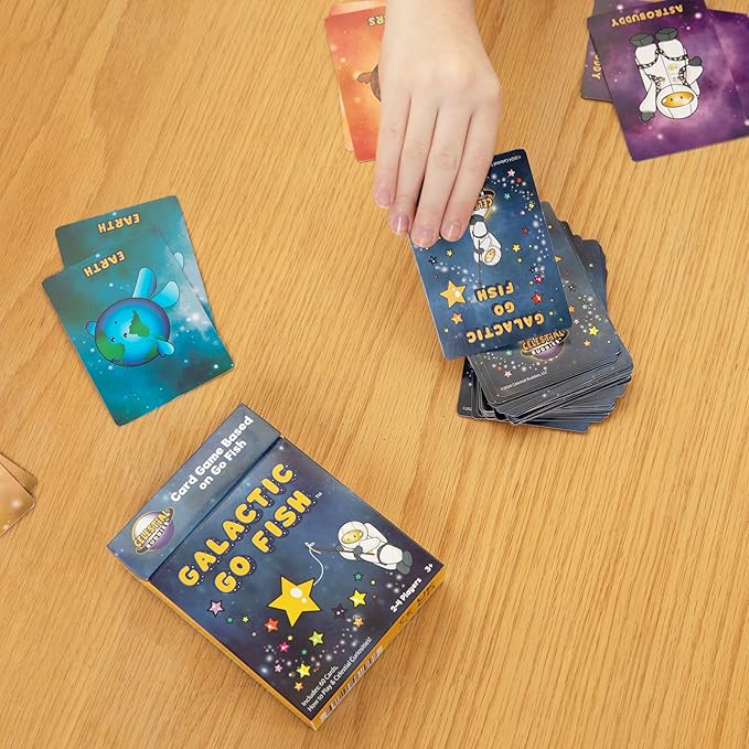 Celestial Buddies Galactic Go Fish Card Game | Space-Themed Fun Educational Game for 2-4 Players, Kids Ages 3+ | STEM Learning, Planets & Space Exploration