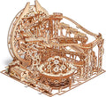 Wood Trick Wooden Marble Run Electric Motorized - 3D Wooden Puzzles for Adults to Build - 15x14 in - Roller Coaster Wooden Model Kits for Adults to Build