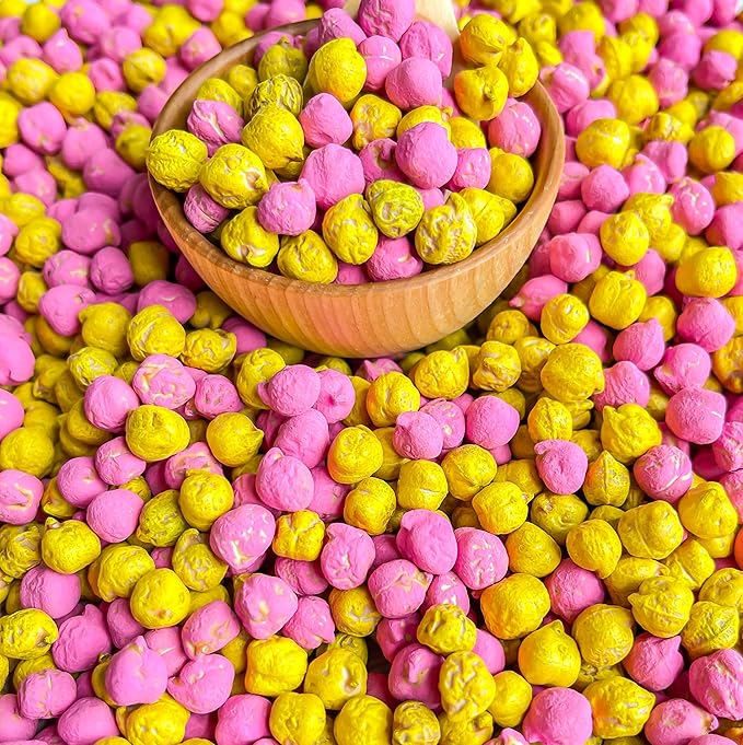 Colored Chickpeas for Sensory Play and Sensory Bins - Many Different Seasonal Colors (2 Cups, Lemonade)