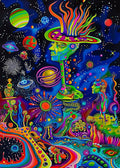 Bgraamiens Puzzle-Alien Land-1000 Pieces Rectangle Puzzle Fun Alien Theme Graffiti Colorful Jigsaw Puzzle for Adults and Kids(Alien Land)