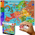 Think2Master Colorful Map of Europe 250 Pieces Jigsaw Puzzle Fun Educational Toy for Kids, School & Families. Great Gift for Boys & Girls Ages 8+ for Learning European History. Size: 14.2” X 19.3”