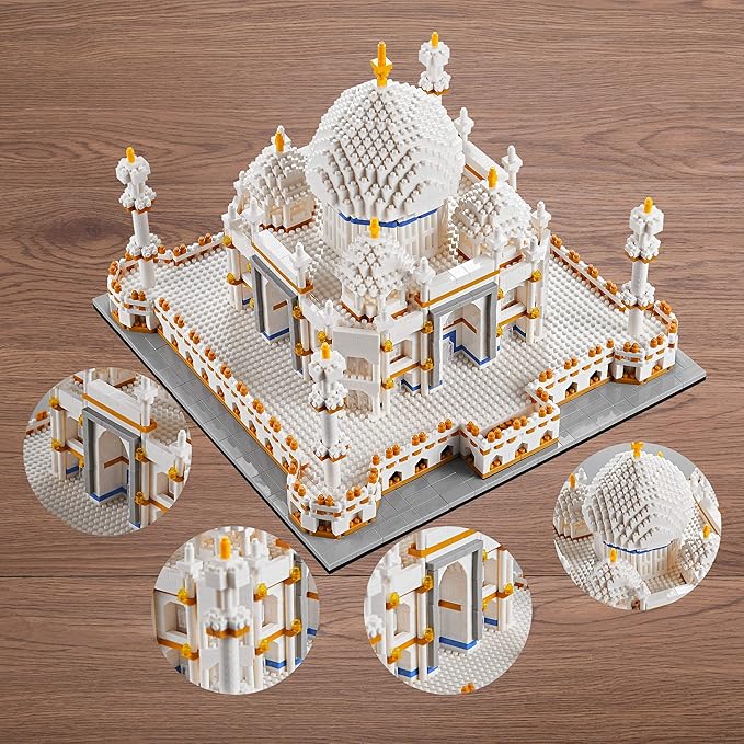 YaJie Taj Mahal Micro Building Blocks Set for Adults, Mini Architecture Bricks Building Sets, Collection Creative Model Toys Gifts for Age 14+ Teens（3950PCS）