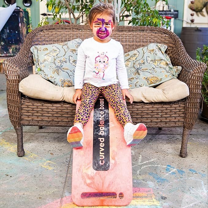 Platports Kids Balance Board – Montessori Wobble Board for Toddlers & Children, Non-Wood Rocker Board, Safe Plastic, Improves Balance & Motor Skills, Ages 3–5