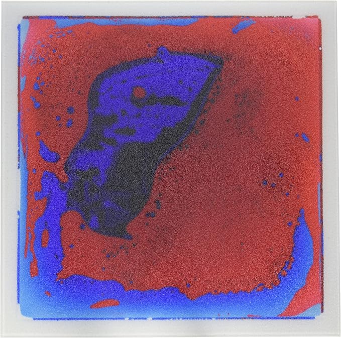 Art3d 1-Pack Liquid Dance Floor Colorful Home Decor Tile, 11.8" x 11.8" Blue-Red